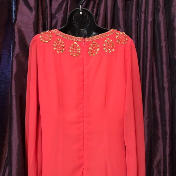 Gianni bini womens coral dress with fossil belt - Picture 5 of 9